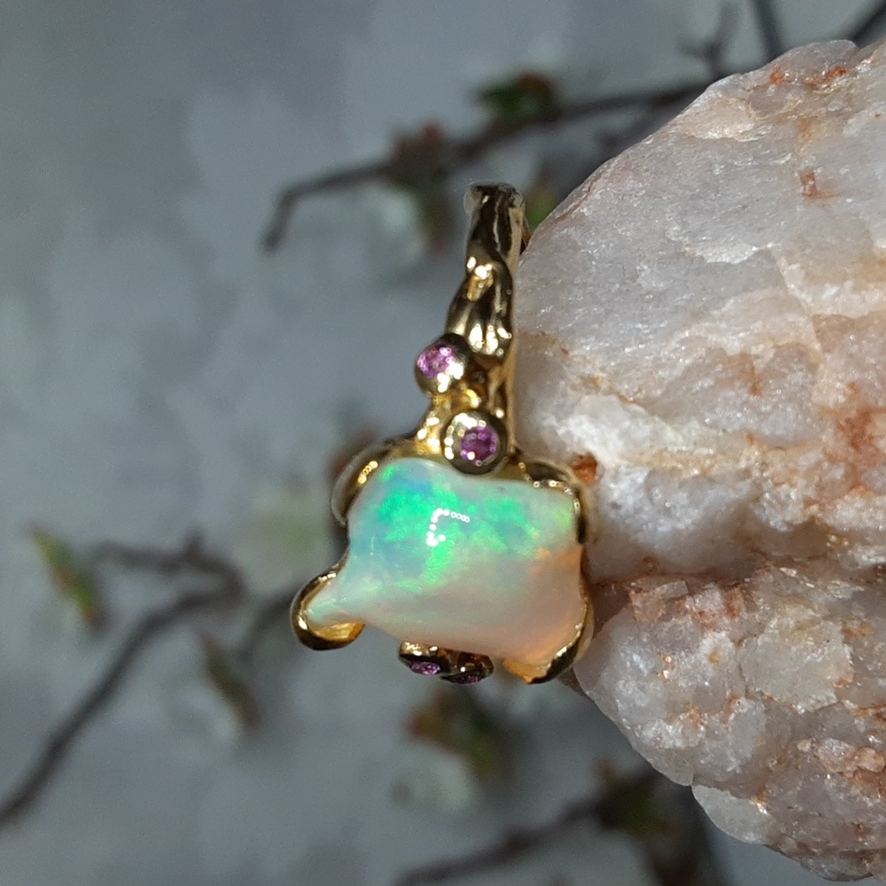 ๐925 Ethiopian Opal, Amethyst, Gold Over Sterling. Price Is Firm. - Picture 12 of 14